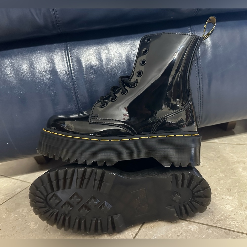 Dr. Martens Jadon Patent Platform Leather Boots